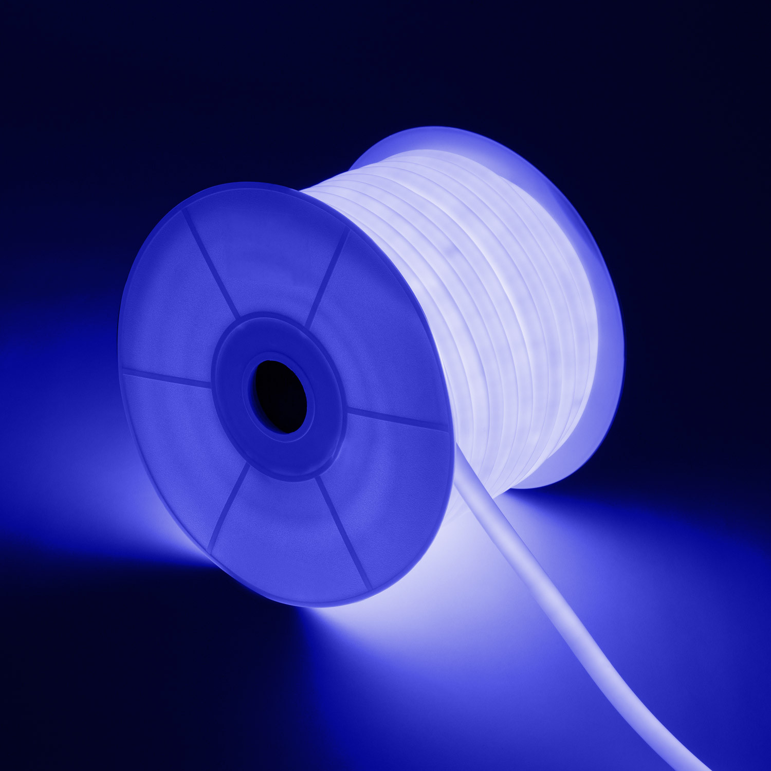 LED Neon Rol Dimbaar 220V AC 120 / 50 360 Blauw IP67 Op maat in te korten om de 100 cm - Ledkia