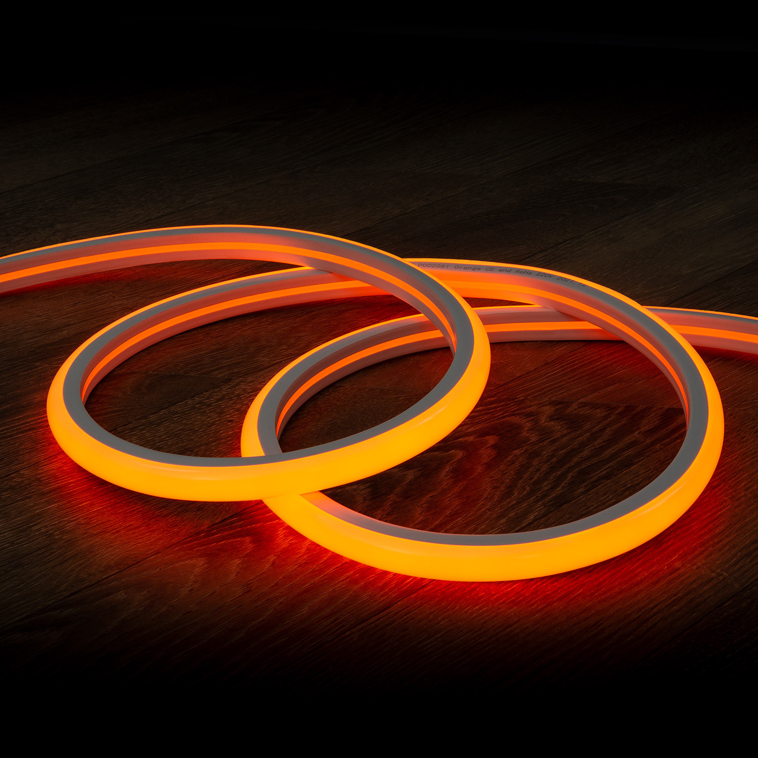 Baleinwalvis Beschaven teugels Neon LED Strip 7,5 W/m Dimbaar 220V AC 120 LED/m Halfrond 180º Oranje IP67  op maat te knippen Elke 100 cm - Ledkia