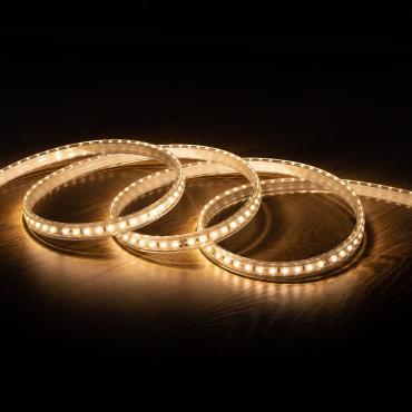 LED Strip 220V AC 100 LED/m Warm Wit IP67 Op maat om de 25 cm Breedte 14mm