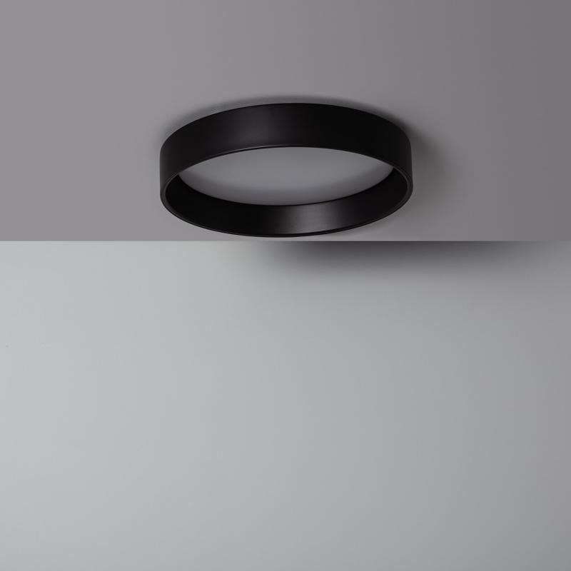 20W Circular Design CCT Selectable Metal Black LED Ceiling Lamp Ø450 mm 